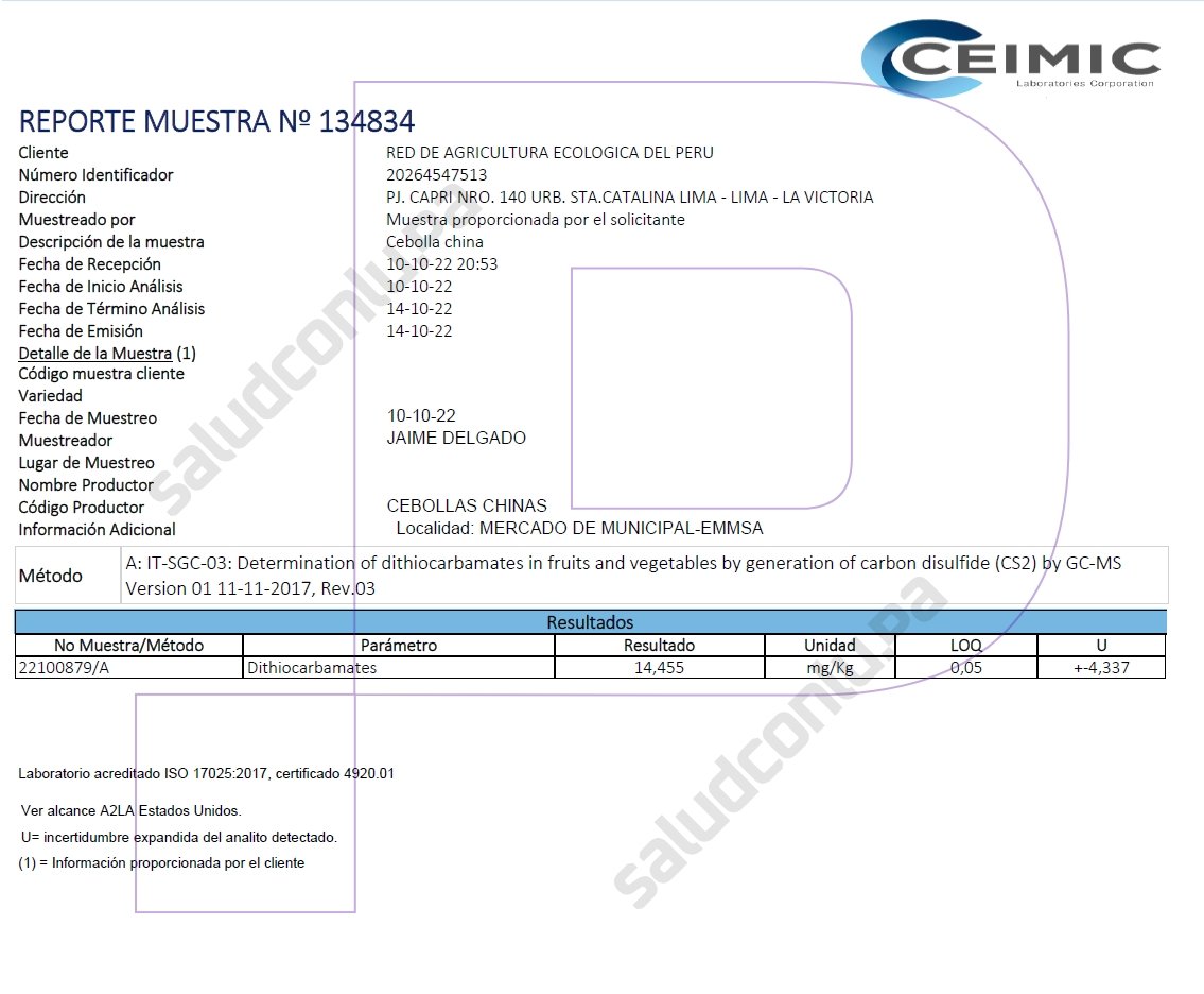 Ceimic - Cebollita china - Muestra 134834