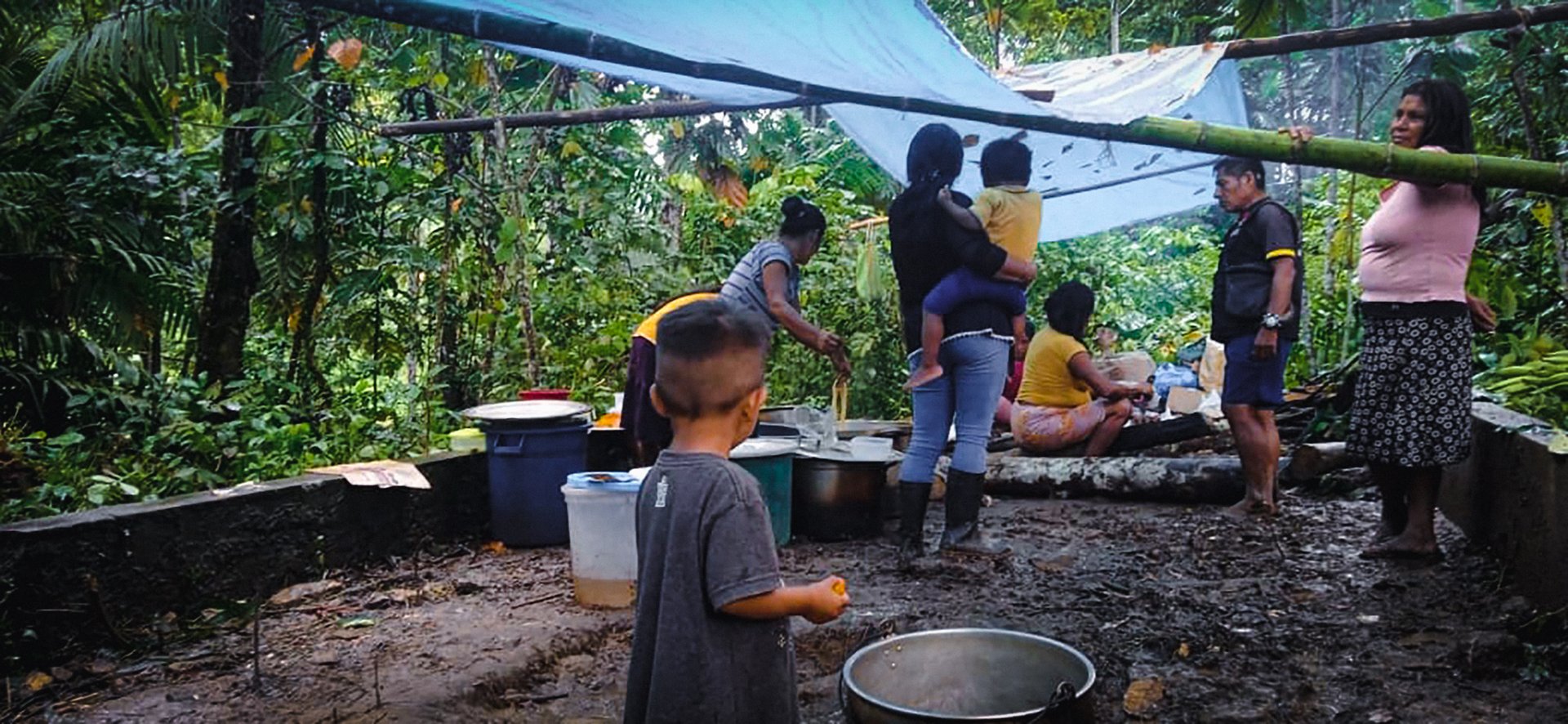 Población awajún en comunidad Kanga