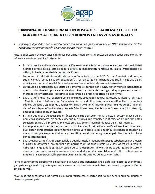 Comunicado AGAP
