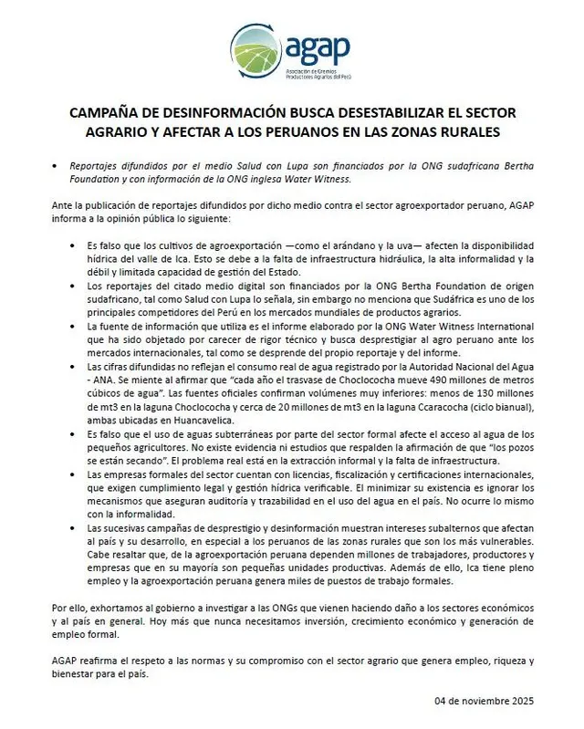 Comunicado AGAP