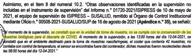 Contraloría_UPCH área de toma de muestras