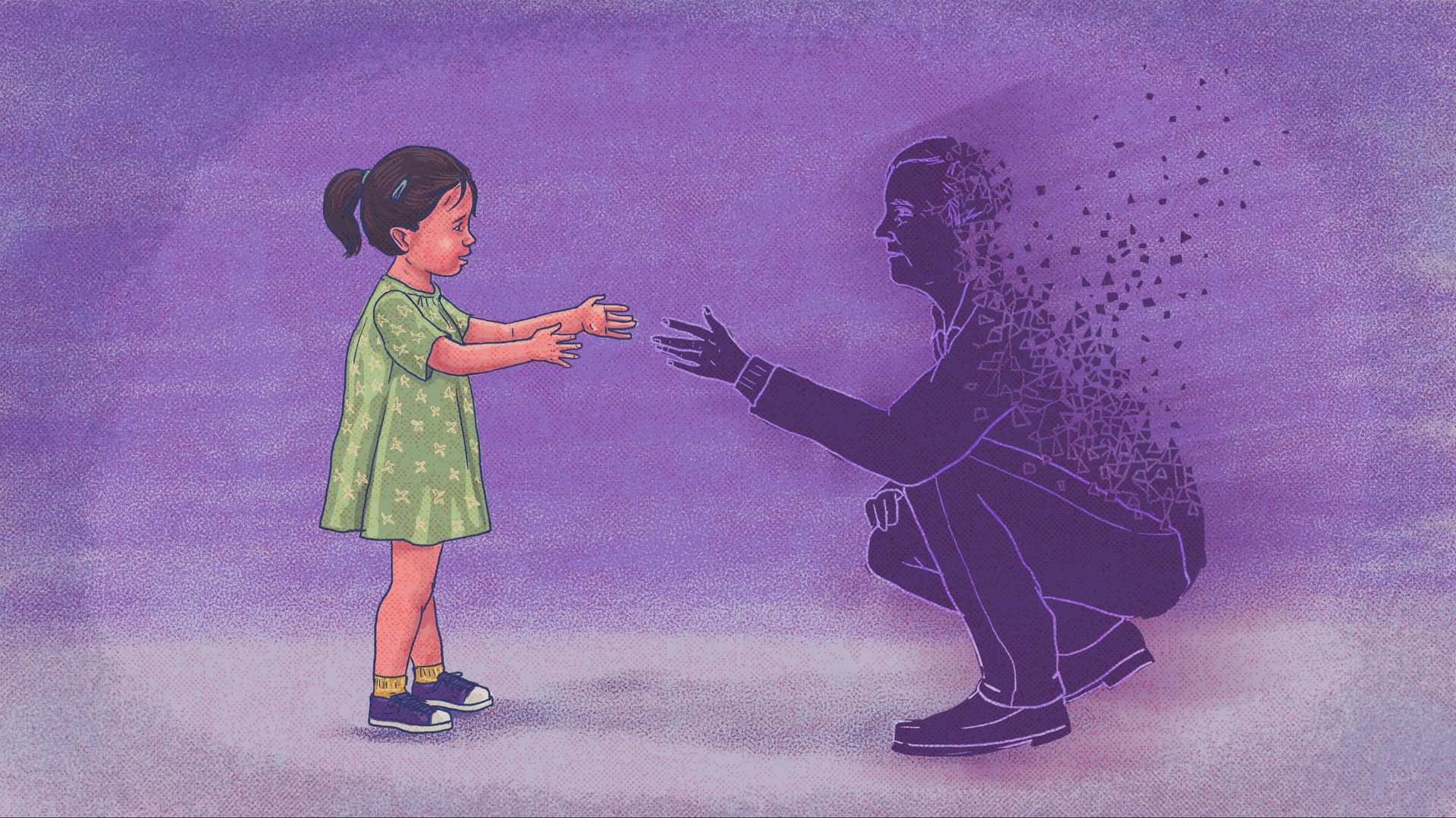 Familias rotas - niña y padre
