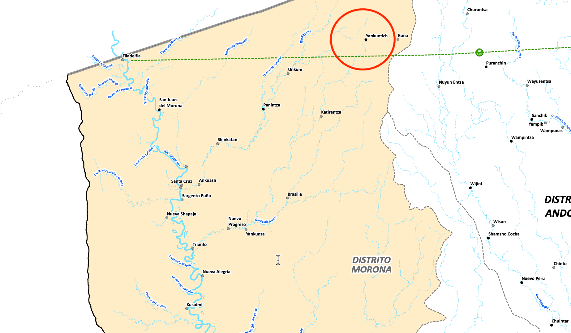 Mapa Datem del Marañón