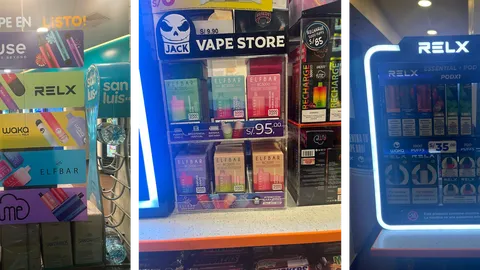 Vapeadores chinos vendidos en tiendas de conveniencia