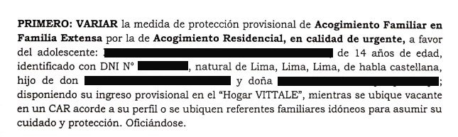 caso menor centro rehabilitación 2021