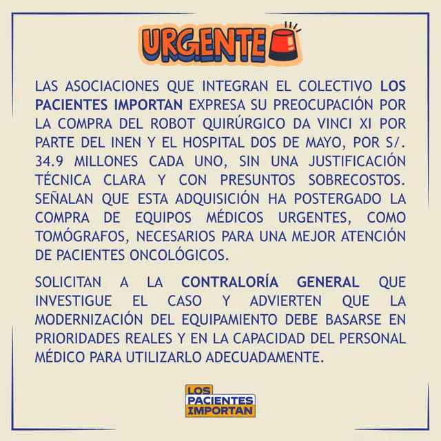 comunicado los pacientes importan