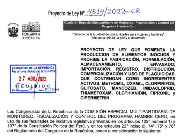 proyecto de ley 4814 2022 CR