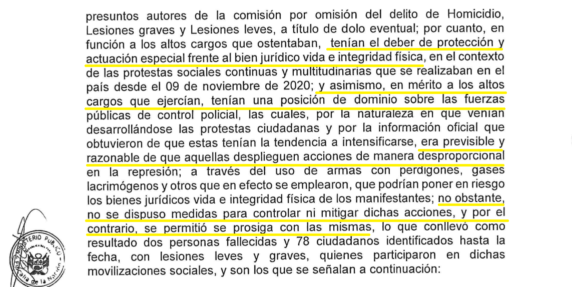 informe cavero acusación fiscalía