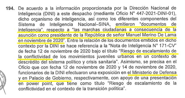notas de inteligencia