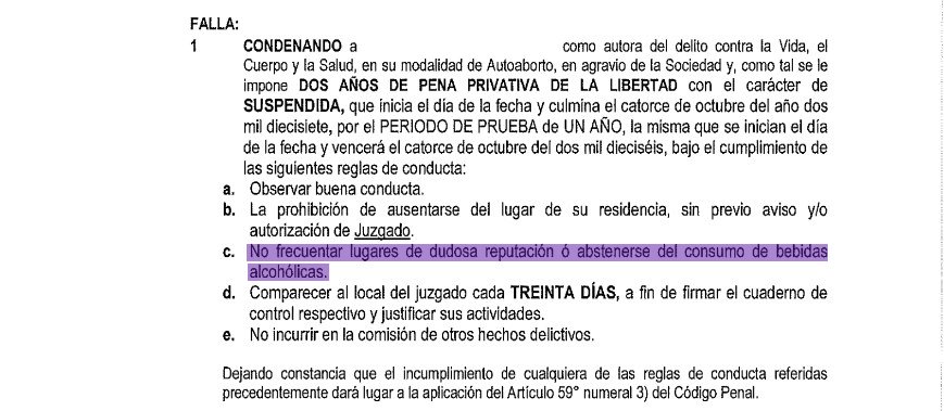 reglas de conducta_sentencia aborto