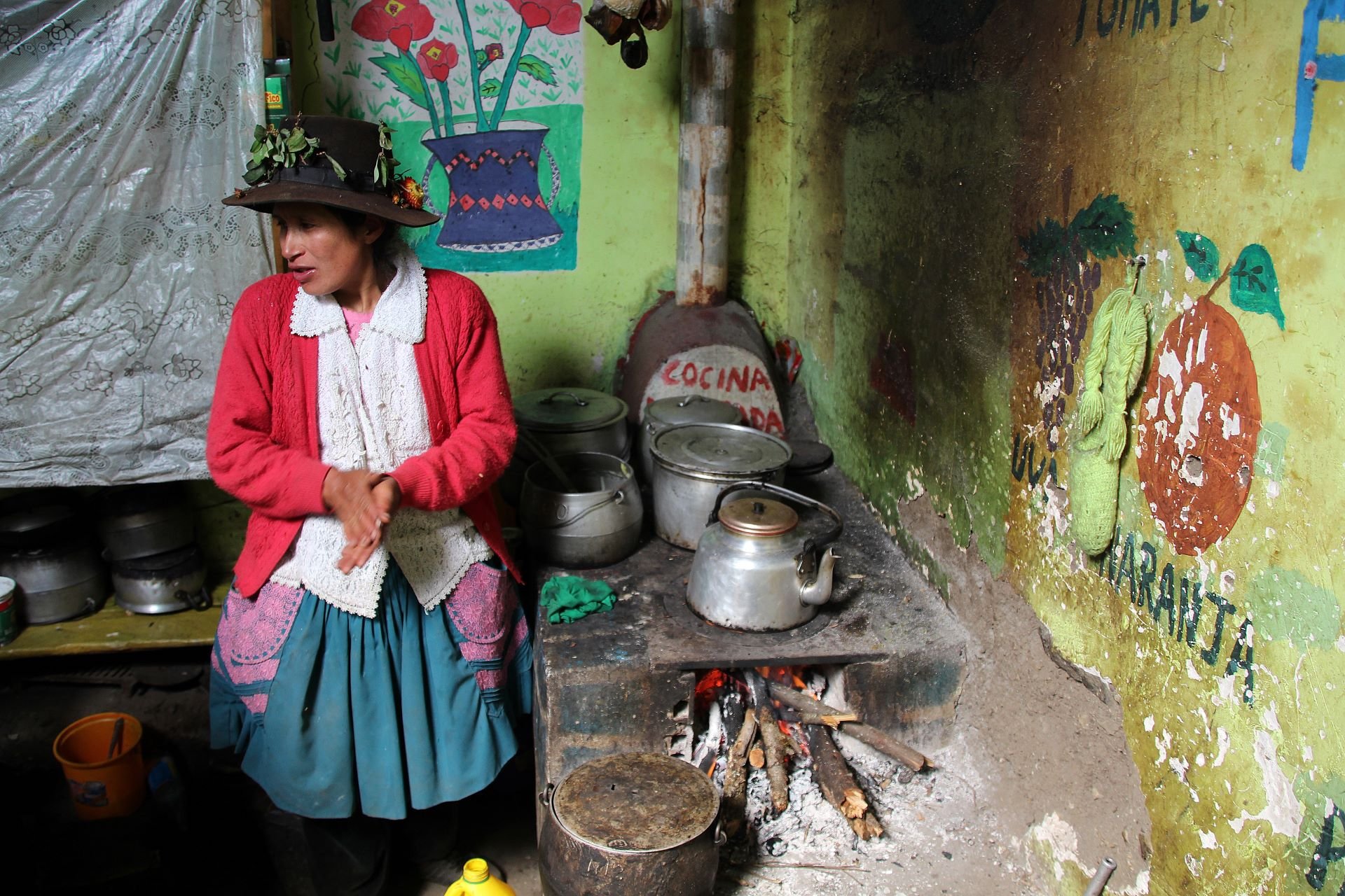 Cocina con leña